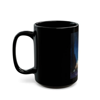 Girl in Blue 1933 - Black Coffee Mug-Go Mug Yourself