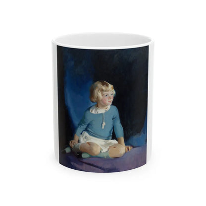 Girl in Blue 1933 - White Coffee Mug-11oz-Go Mug Yourself