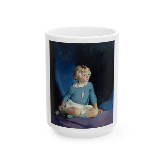 Girl in Blue 1933 - White Coffee Mug-15oz-Go Mug Yourself