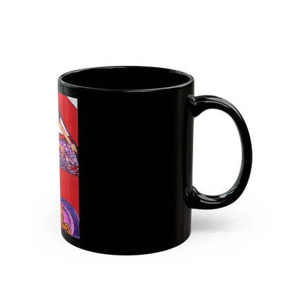 Girl on the Leopard Skin, Seventeen magazine, June 1959 - Black Coffee Mug - Go Mug Yourself