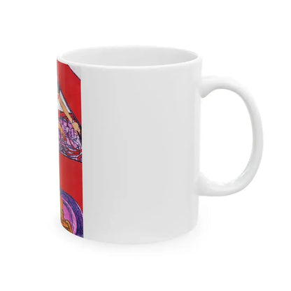 Girl on the Leopard Skin, Seventeen magazine, June 1959 - White Coffee Mug - Go Mug Yourself