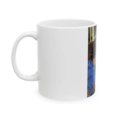 Girl On the Spot (Pt. 1), Redbook, March 1950 - White Coffee Mug - Go Mug Yourself