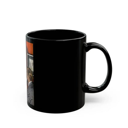 Girl On the Spot (Pt. 2), Redbook, April 1950 - Black Coffee Mug - Go Mug Yourself