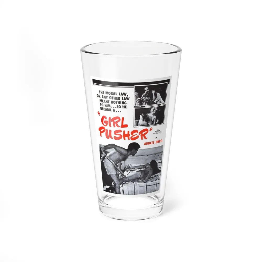 GIRL PUSHER 1968 Movie Poster - Pint Glass 16oz-16oz-Go Mug Yourself