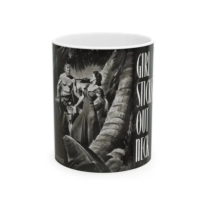 Girl Sticks Out Neck, Liberty magazine, March 1, 1941 - White Coffee Mug 11oz - Go Mug Yourself