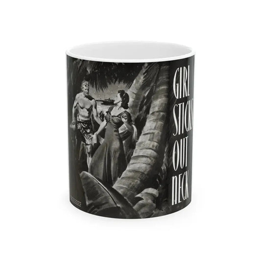 Girl Sticks Out Neck, Liberty magazine, March 1, 1941 - White Coffee Mug 11oz - Go Mug Yourself