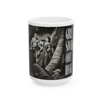 Girl Sticks Out Neck, Liberty magazine, March 1, 1941 - White Coffee Mug 15oz - Go Mug Yourself