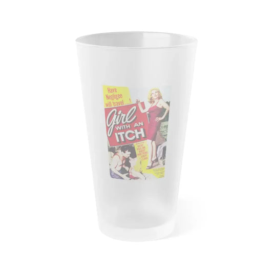 GIRL WITH AN ITCH 1958 Movie Poster - Frosted Pint Glass 16oz Default Title - Go Mug Yourself