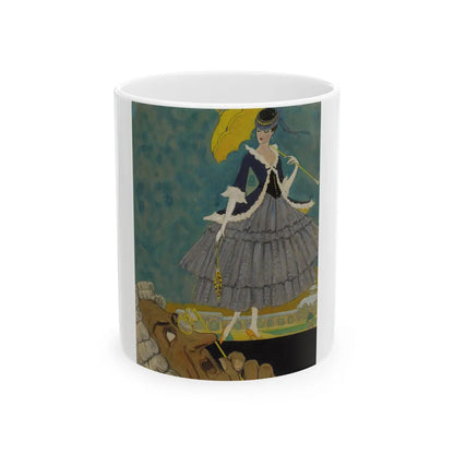 Girl with Parasol - White Coffee Mug-11oz-Go Mug Yourself