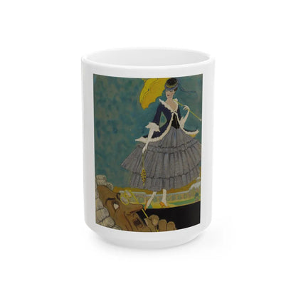 Girl with Parasol - White Coffee Mug-15oz-Go Mug Yourself