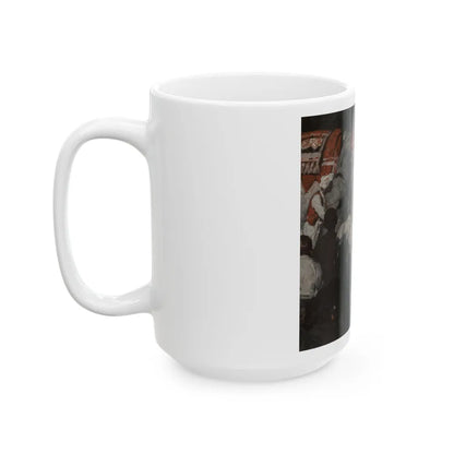 Girl with Seated Elephants - White Coffee Mug-Go Mug Yourself