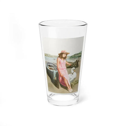 Girl With Swan - Pint Glass 16oz 16oz - Go Mug Yourself