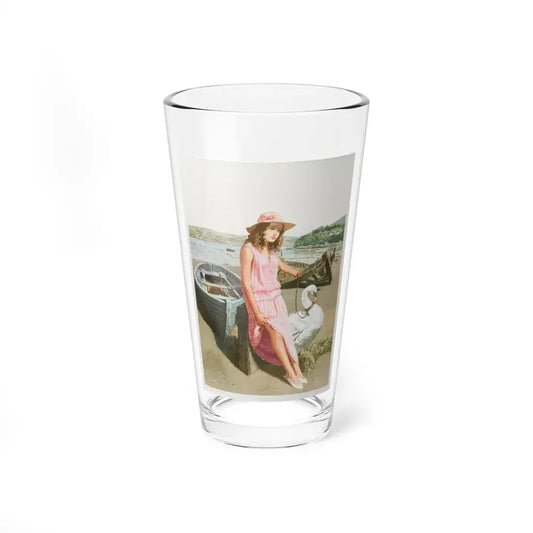 Girl With Swan - Pint Glass 16oz 16oz - Go Mug Yourself
