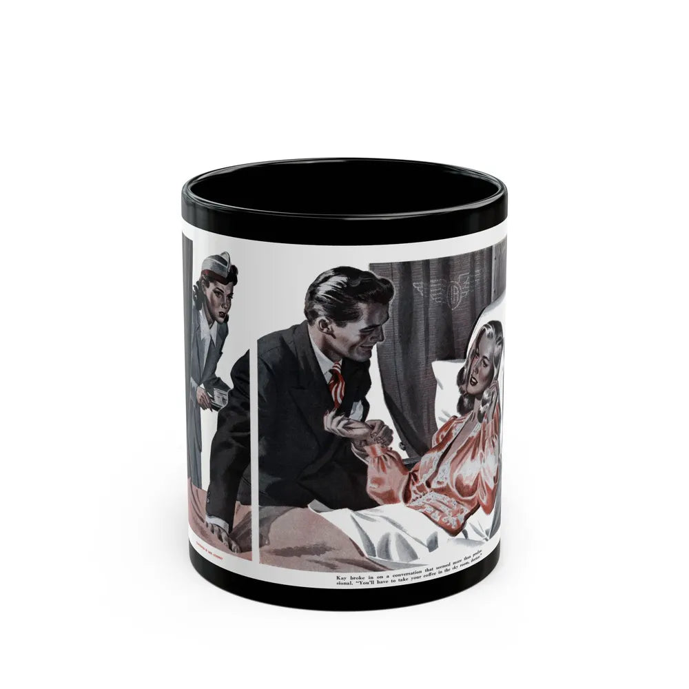 Girl With Wings, Cosmopolitan, December 1942 - Black Coffee Mug-11oz-Go Mug Yourself