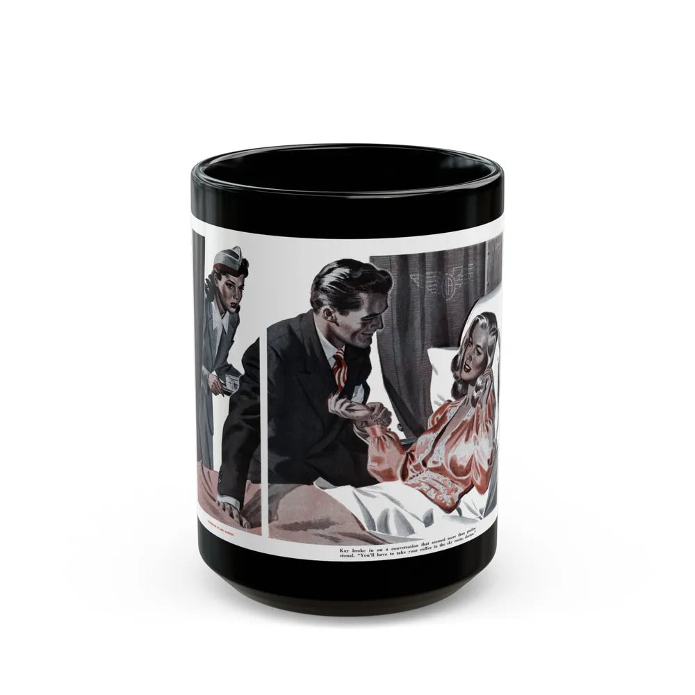 Girl With Wings, Cosmopolitan, December 1942 - Black Coffee Mug-15oz-Go Mug Yourself