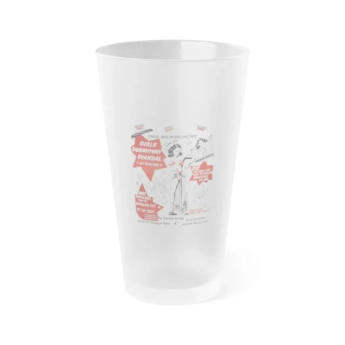 GIRLS DORMITORY SCANDAL 1950 Movie Poster - Frosted Pint Glass 16oz Default Title - Go Mug Yourself