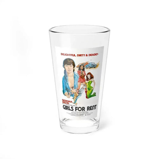 GIRLS FOR RENT 1974 Movie Poster - Pint Glass 16oz 16oz - Go Mug Yourself