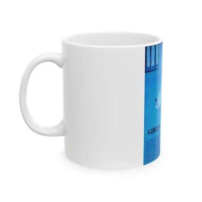 Girls in Prison, Manhood magazine, No. 4 - 1963 - White Coffee Mug - Go Mug Yourself