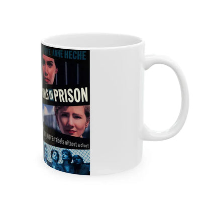 GIRLS IN PRISON (VHS COVER) - White Coffee Mug - Go Mug Yourself