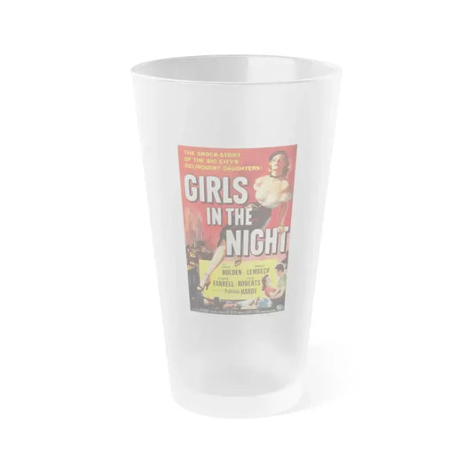GIRLS IN THE NIGHT 1953 Movie Poster - Frosted Pint Glass 16oz Default Title - Go Mug Yourself