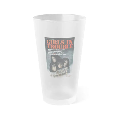 GIRLS IN TROUBLE 1963 Movie Poster - Frosted Pint Glass 16oz Default Title - Go Mug Yourself