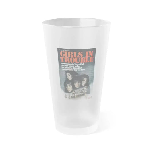 GIRLS IN TROUBLE 1963 Movie Poster - Frosted Pint Glass 16oz Default Title - Go Mug Yourself