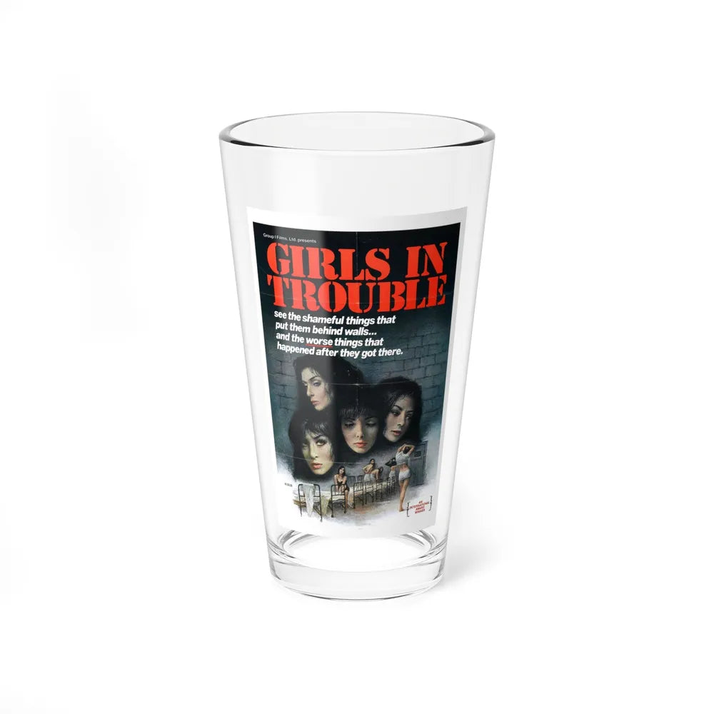 GIRLS IN TROUBLE 1963 Movie Poster - Pint Glass 16oz-16oz-Go Mug Yourself