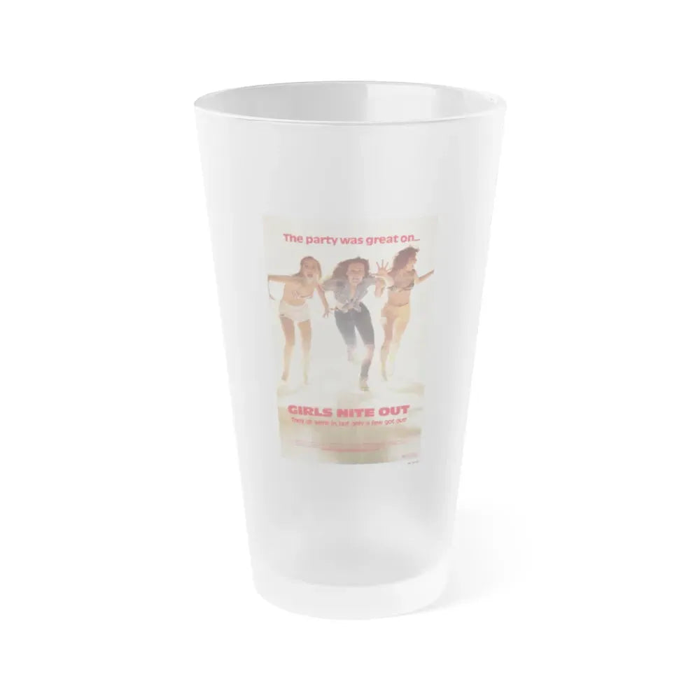 GIRLS NITE OUT (THE SCAREMAKER) 1982 Movie Poster - Frosted Pint Glass 16oz Default Title - Go Mug Yourself