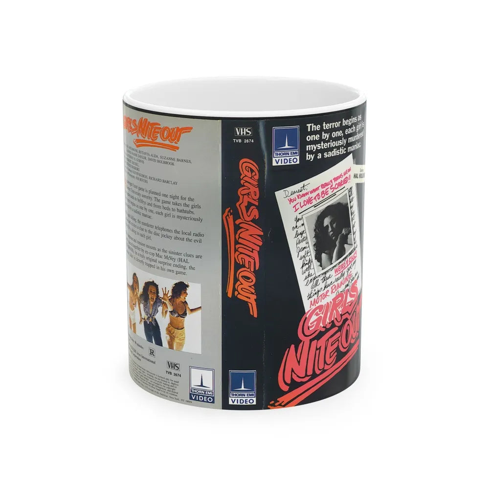 GIRLS NITE OUT THORM EMI VIDEO (VHS COVER) - White Coffee Mug-11oz-Go Mug Yourself