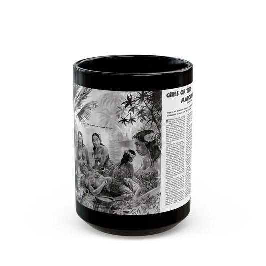 Girls Of The Marquesas, Rage for Men, September 1960 - Black Coffee Mug-15oz-Go Mug Yourself