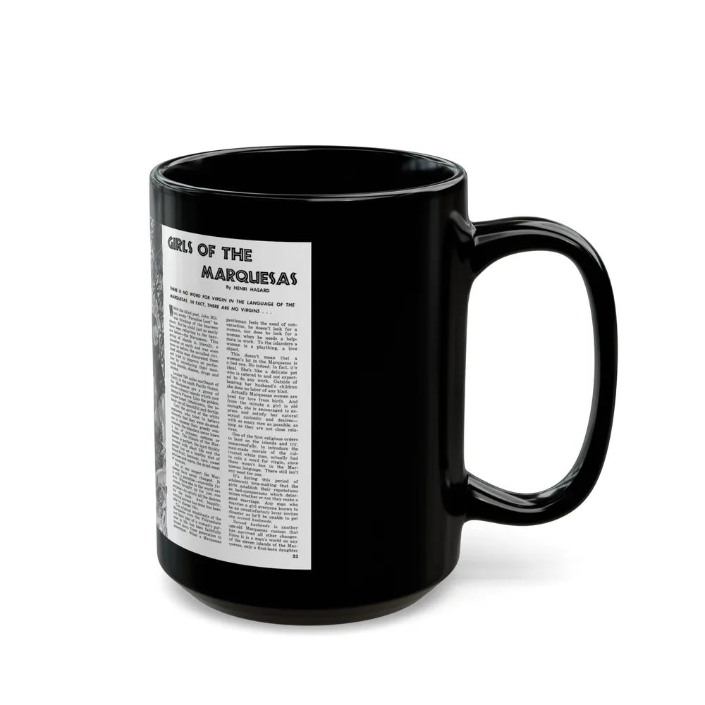 Girls Of The Marquesas, Rage for Men, September 1960 - Black Coffee Mug-Go Mug Yourself