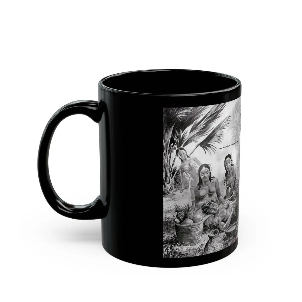 Girls Of The Marquesas, Rage for Men, September 1960 - Black Coffee Mug-Go Mug Yourself