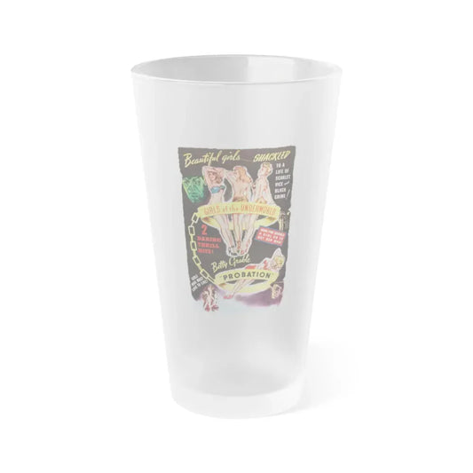 GIRLS OF THE UNDERWORLD + PROBATION 1940 Movie Poster - Frosted Pint Glass 16oz Default Title - Go Mug Yourself