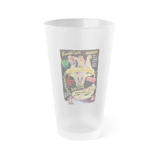 GIRLS OF THE UNDERWORLD + PROBATION 1940 Movie Poster - Frosted Pint Glass 16oz Default Title - Go Mug Yourself
