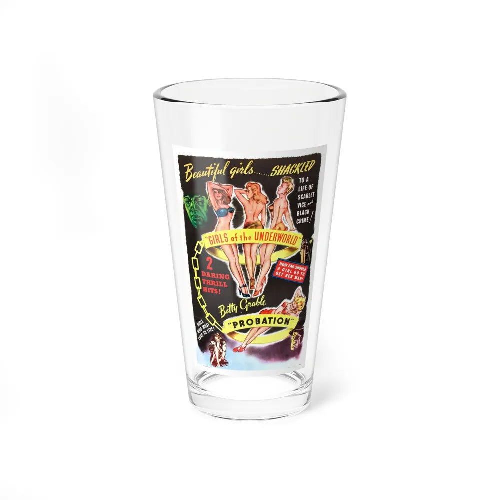 GIRLS OF THE UNDERWORLD + PROBATION 1940 Movie Poster - Pint Glass 16oz-16oz-Go Mug Yourself