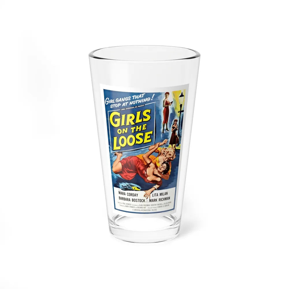 GIRLS ON THE LOOSE 1958 Movie Poster - Pint Glass 16oz-16oz-Go Mug Yourself