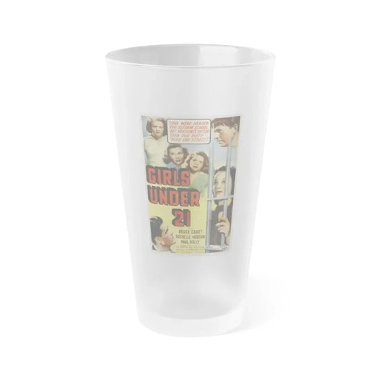 GIRLS UNDER 21 1940 Movie Poster - Frosted Pint Glass 16oz Default Title - Go Mug Yourself