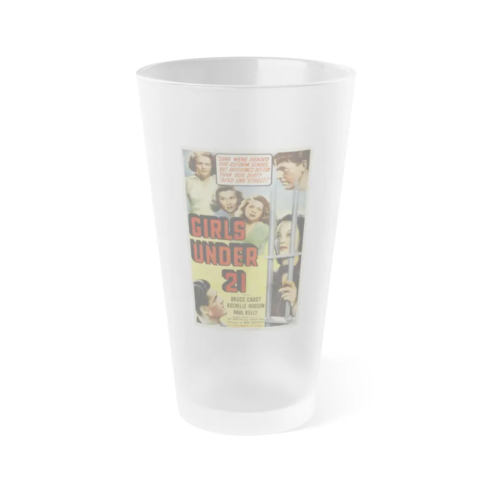 GIRLS UNDER 21 1940 Movie Poster - Frosted Pint Glass 16oz-Go Mug Yourself