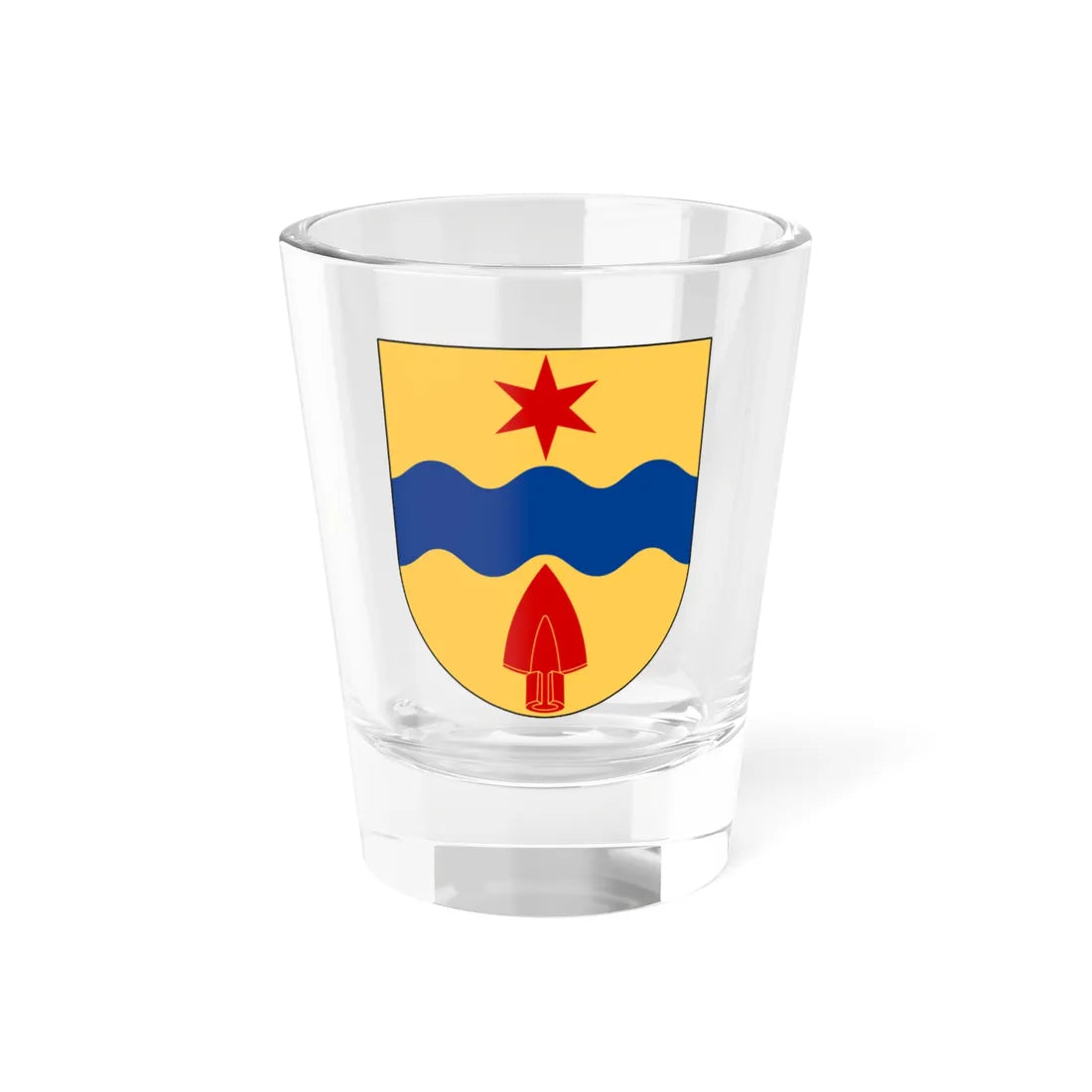 Gistad församling vapen (Sweden) (Coat of Arms) Shot Glass 1.5oz 1.5oz - Go Mug Yourself
