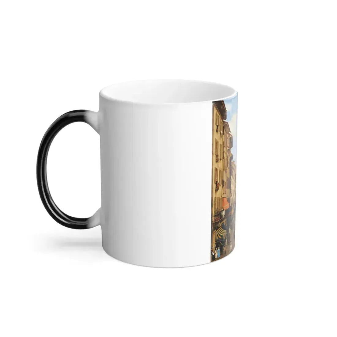 Giuseppe Canella (1788-1847) La Corsia dei Servi, Milan - Oil on Canvas 1834 - Color Changing Mug 11oz - Go Mug Yourself