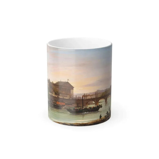 Giuseppe Canella (1788-1847) Le Palais Bourbon, Paris - Huile sur Carton 1830 - Color Changing Mug 11oz 11oz - Go Mug Yourself