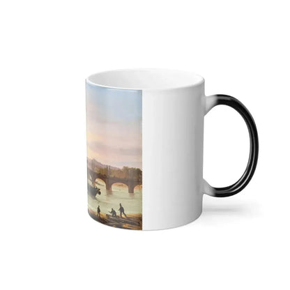 Giuseppe Canella (1788-1847) Le Palais Bourbon, Paris - Huile sur Carton 1830 - Color Changing Mug 11oz - Go Mug Yourself