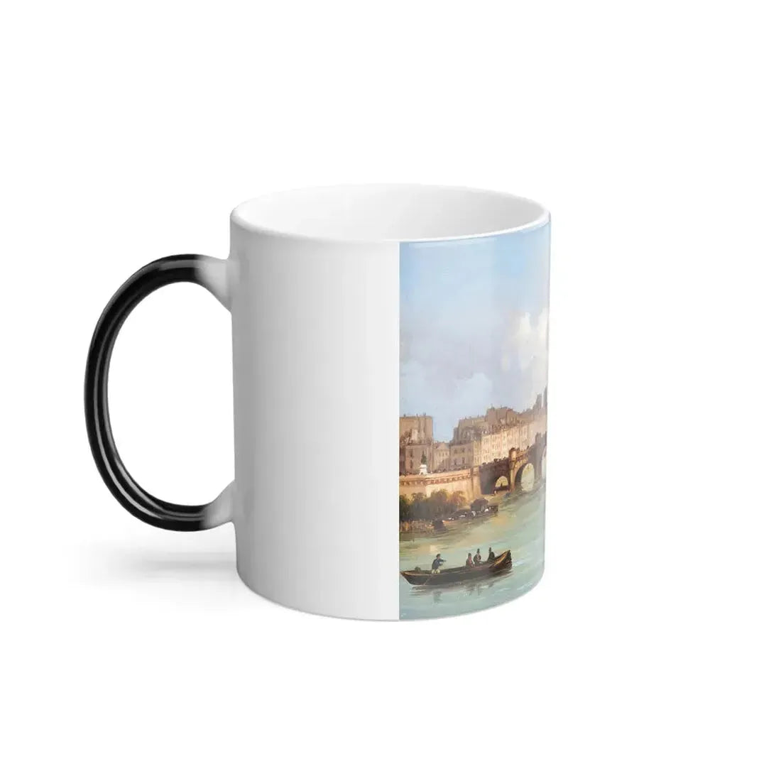 Giuseppe Canella (1788-1847) Le Pont Neuf, Paris - Huile sur Carton 1830 - Color Changing Mug 11oz - Go Mug Yourself