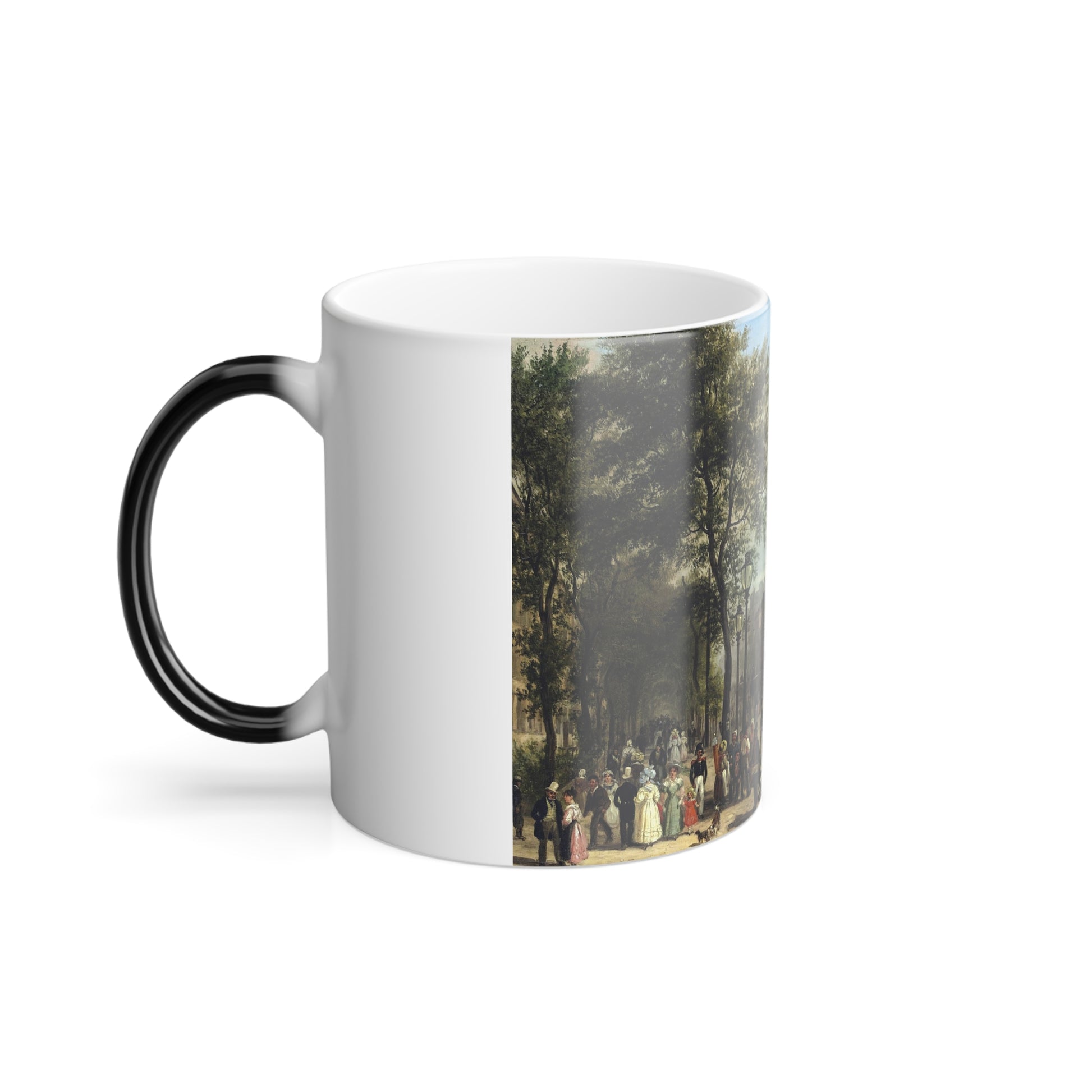 Giuseppe Canella (1788-1847) Paris%3a The Grands Boulevards - Oil on Panel 1830 - Color Changing Mug 11oz-Go Mug Yourself