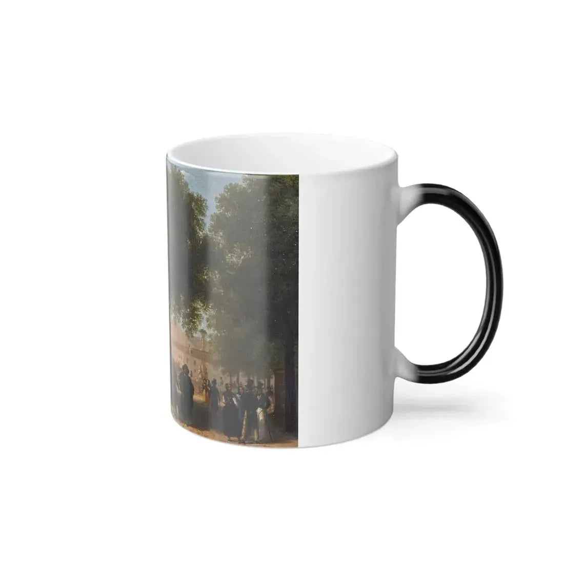 Giuseppe Canella (1788-1847) Paseo del Prado, Madrid - Oil on Paper Laid on Tin - Color Changing Mug 11oz - Go Mug Yourself