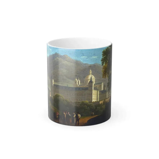 Giuseppe Canella (1788-1847) The Escorial - Oil on Paper Laid on Tin - Color Changing Mug 11oz 11oz - Go Mug Yourself