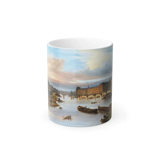 Giuseppe Canella (1788-1847) Vue du Louvre, Paris - Huile sur Carton 1827 - Color Changing Mug 11oz 11oz - Go Mug Yourself