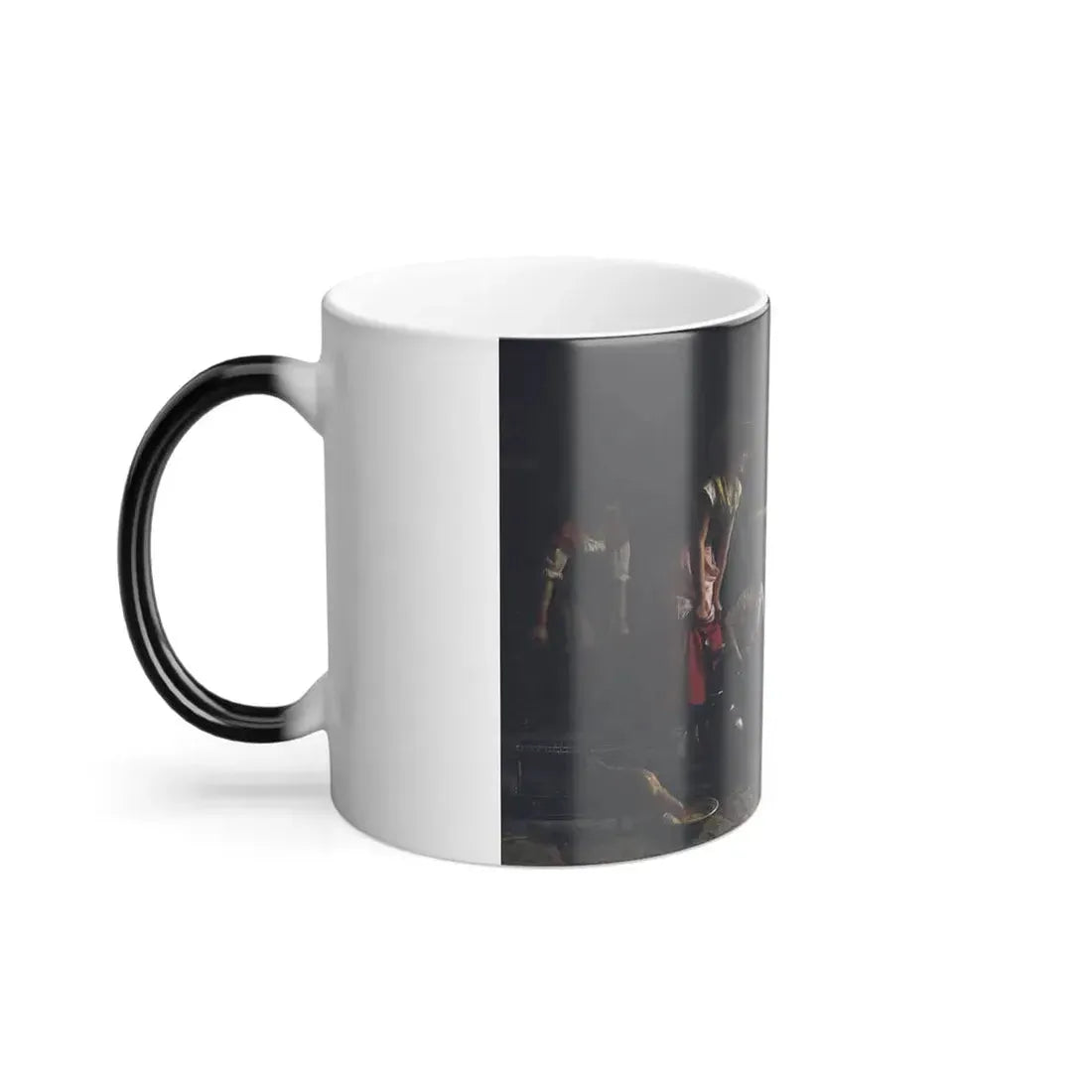 Giuseppe Magni (1869-1956) The happy family - Oil on Canvas - Color Changing Mug 11oz - Go Mug Yourself