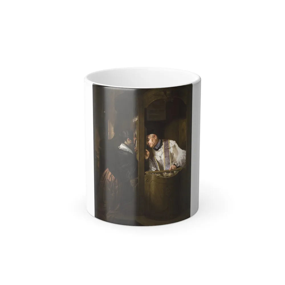 Giuseppe Molteni (1800-1867) La Confessione - Color Changing Mug 11oz-Go Mug Yourself