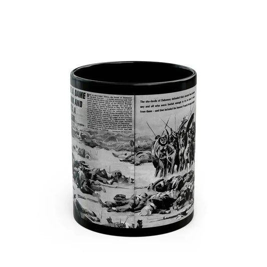 Give A Dame A Gun And She's A Killer, Real Men, February 1971 - Black Coffee Mug 11oz - Go Mug Yourself
